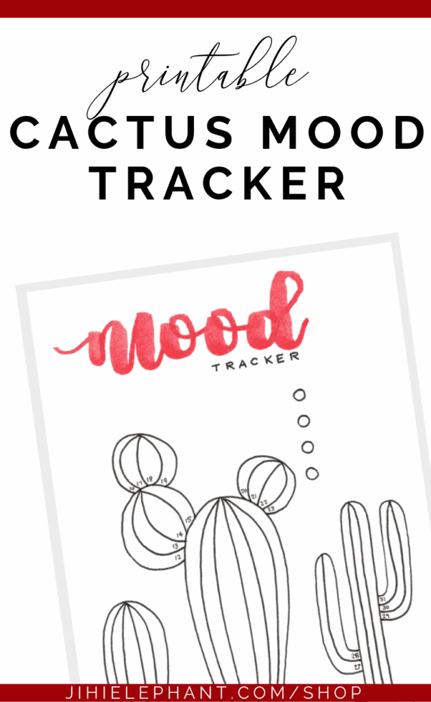 Cacti Mood Tracker Bullet Journal Printable This Cacti Mood Tracker 