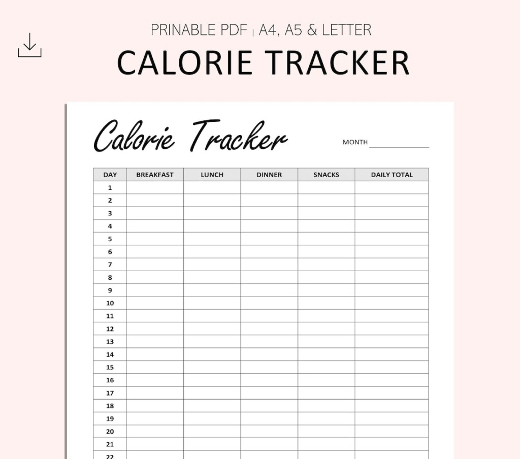 Calorie Counter Template