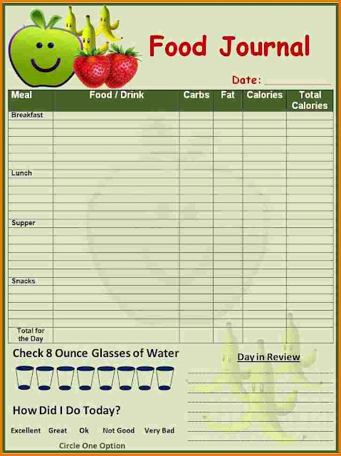 Children 39 s Healthy Food Diary Printable NewFreePrintable