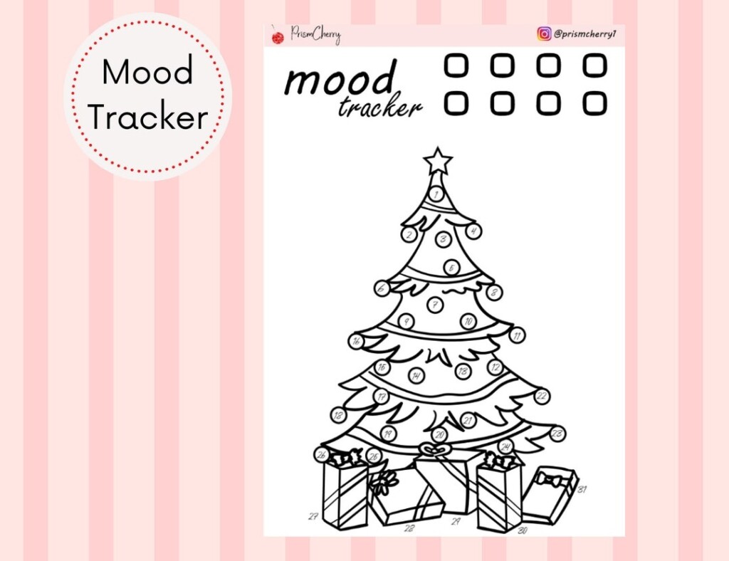 Christmas Tree Mood Tracker Etsy