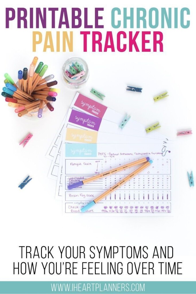 Chronic Illness Symptom Tracker Printable