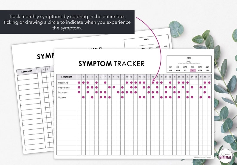 Chronic Illness Symptom Tracker Printable Printable Templates