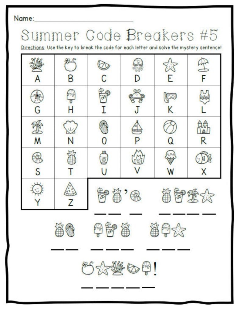 Code Breaking Activities Ks2