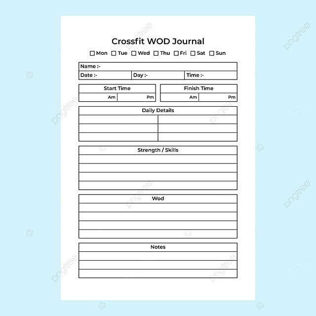Crossfit Wod Tracker Printable EOUA Blog