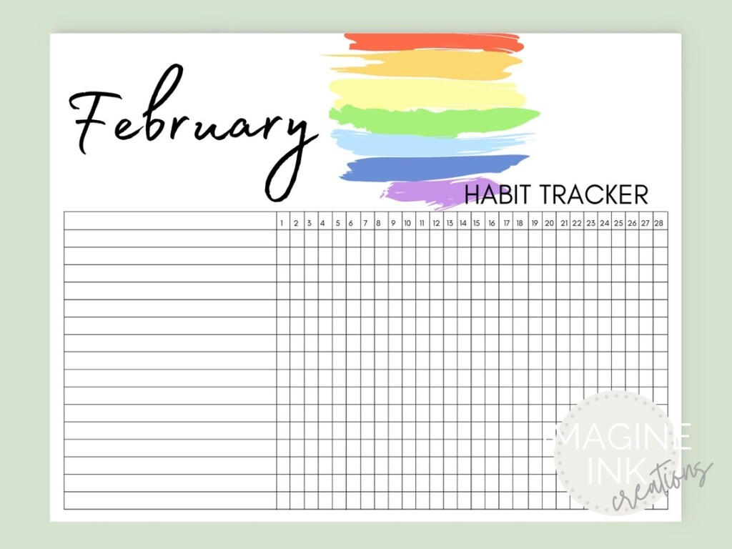 Cute Habit Tracker Printable