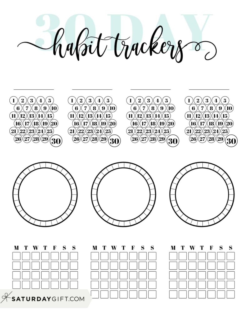 Cute Habit Tracker Printable