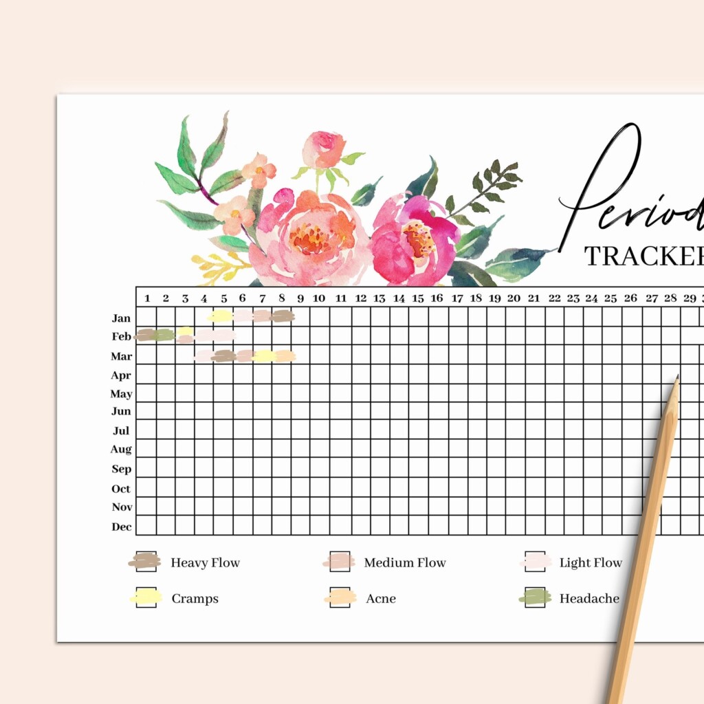 Cute Period Tracker Printable
