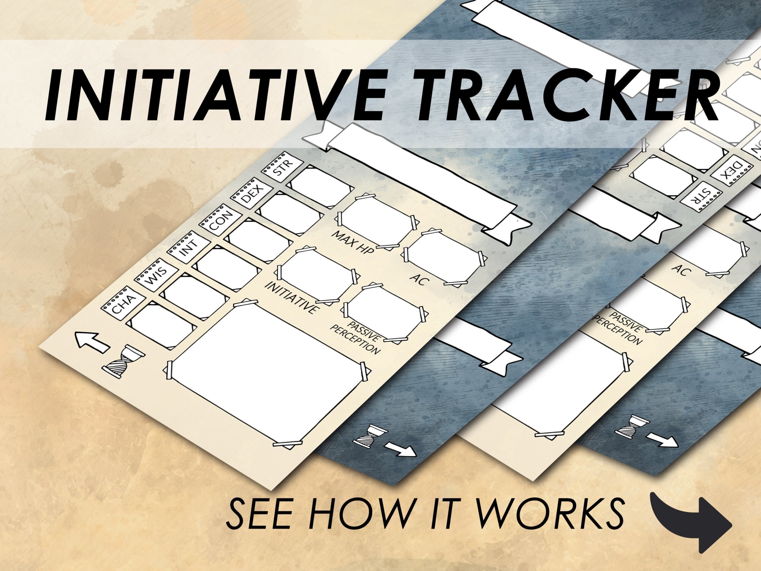 D D 5e Initiative Tracker Printable Dungeons And Dragons Etsy Australia
