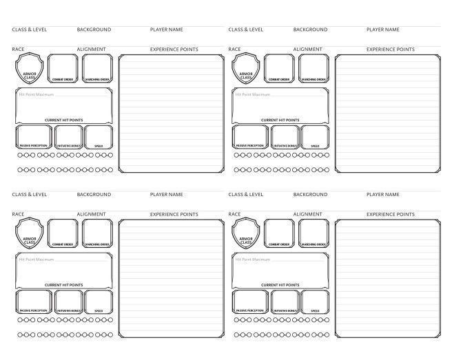D D 5e Party Tracking Sheet Dnd Character Sheet Character Sheet D d 