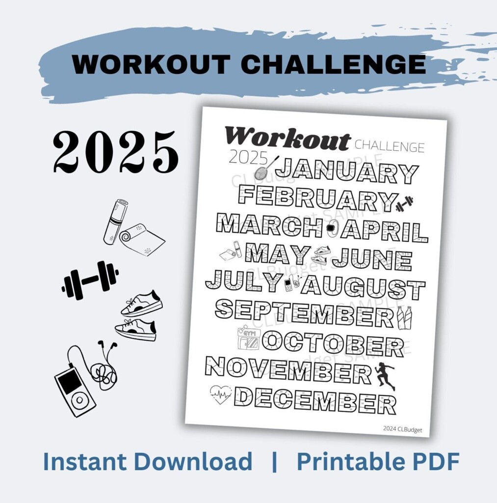D FI WORKOUT TRACKER 2025 Feuille Imprimable Ann e S ance D 