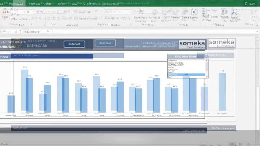 Daily Activity Tracker Excel Template Printable Daily Planner Tool