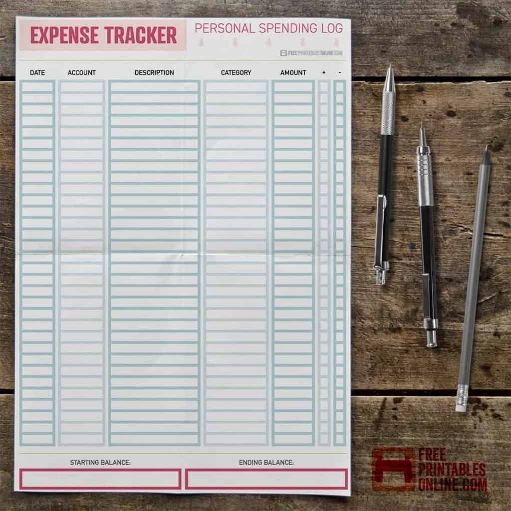 Daily Expense Tracker Printable Floral Kotiapp