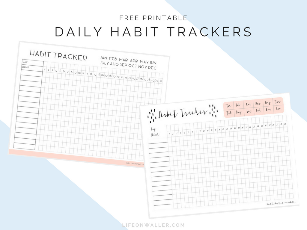 Daily Habit Tracker Free Printables Life On Waller