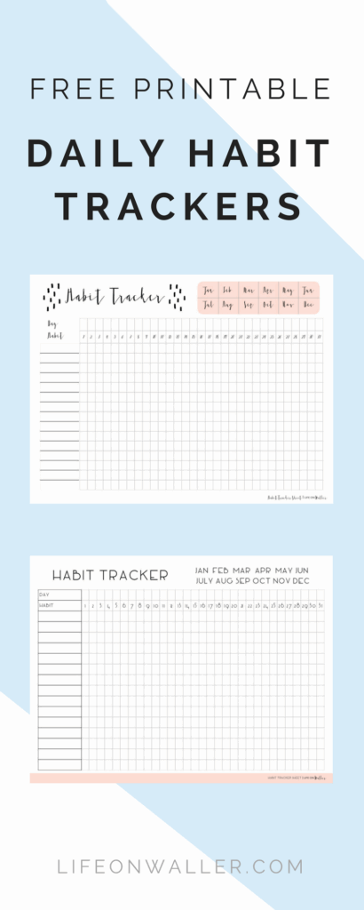 Daily Habit Tracker Free Printables Life On Waller