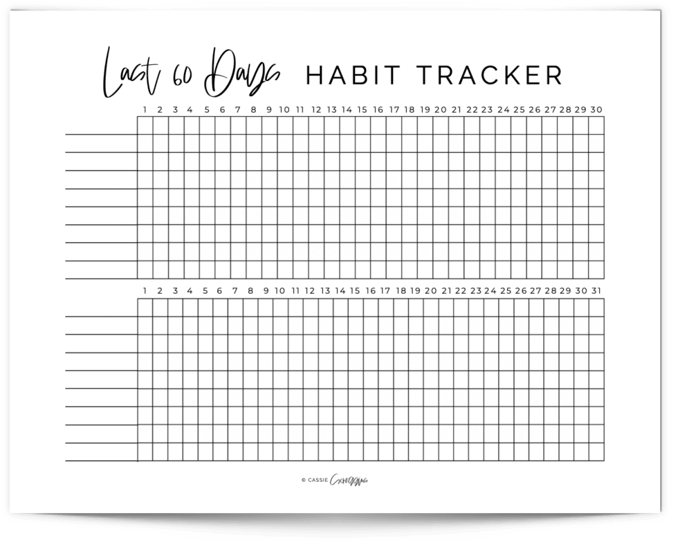 Daily Habit Tracker Free Printables