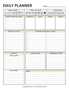 Daily Planner Templates Day Time Tracker Schedule Planner Tracker 