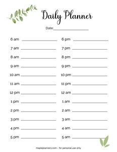 Daily Planner Templates Day Time Tracker Schedule Planner Tracker