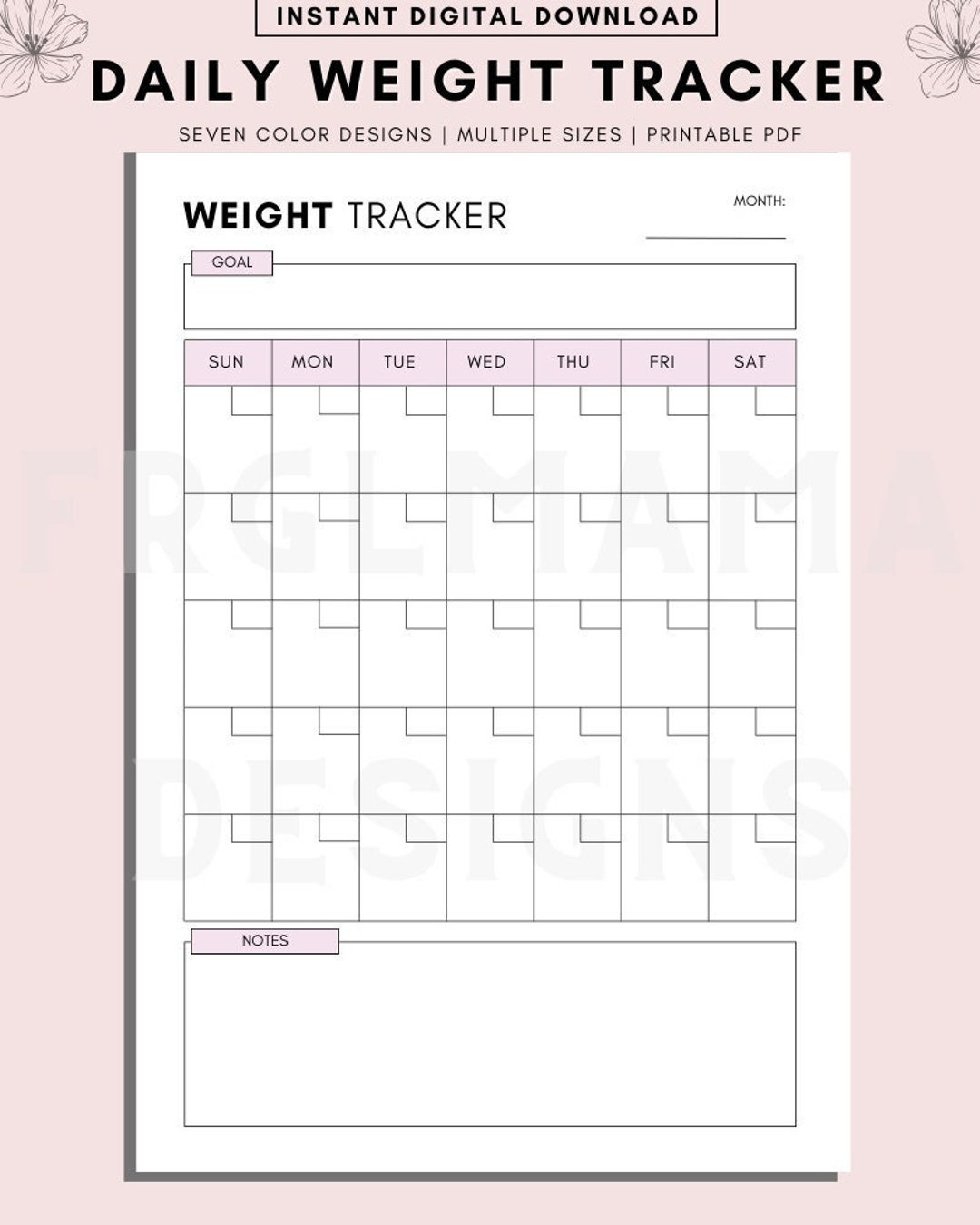 Daily Weight Tracker Printable Your Essential Tool For Weight