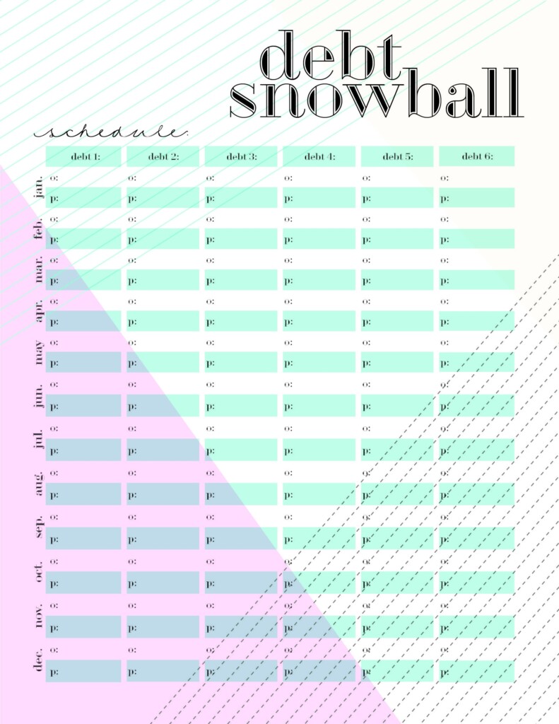 Debt Planner Printable