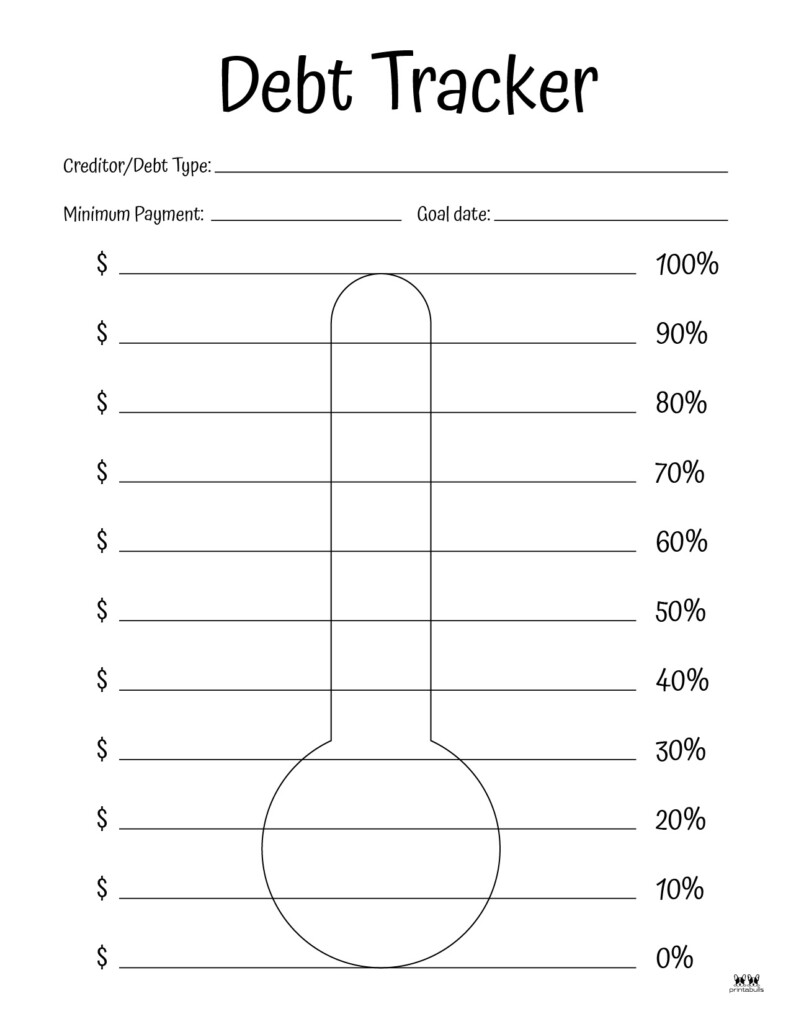Debt Trackers Debt Snowball Worksheets 35 Pages Printabulls