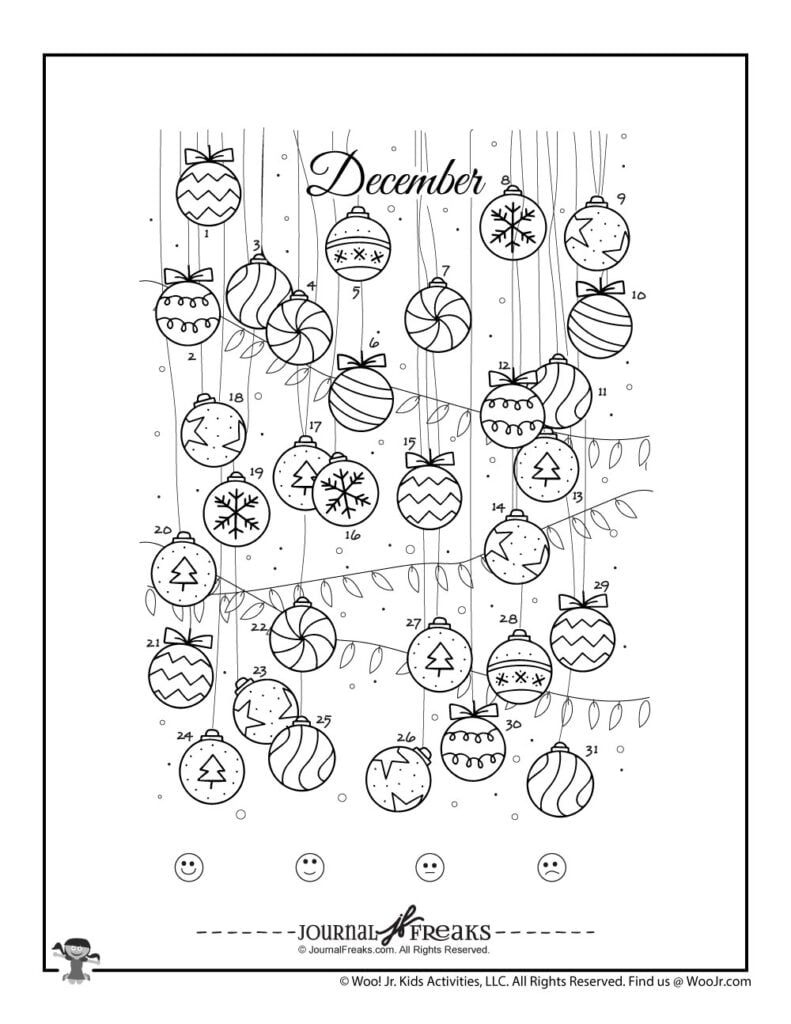 December Mood Tracker Printable Free Printable Templates