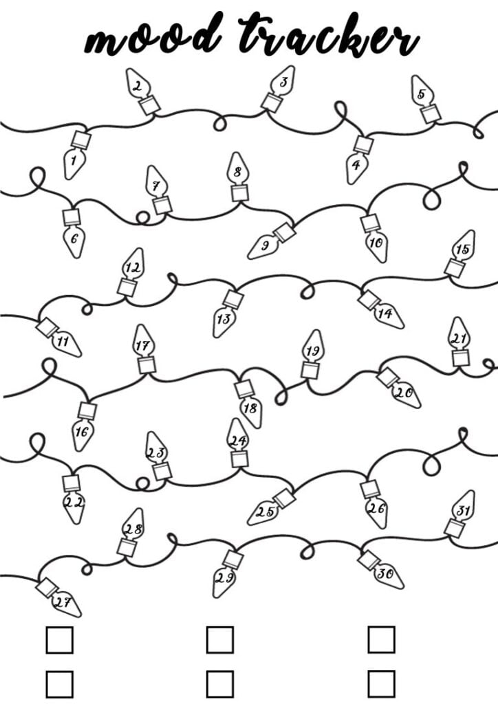 December Mood Tracker Printable Free Printable Templates
