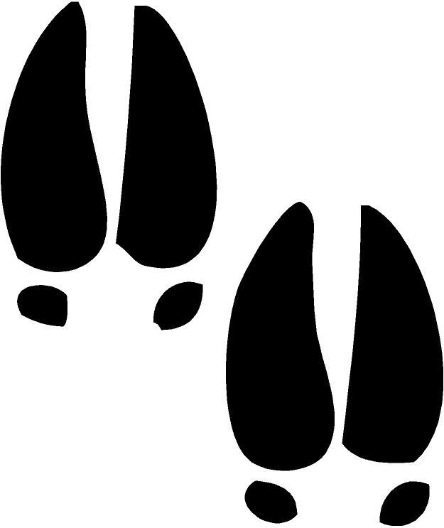 Deer Tracks Clip Art Deer Tracks Sheet Of 20 Vinyl Decal Deer 