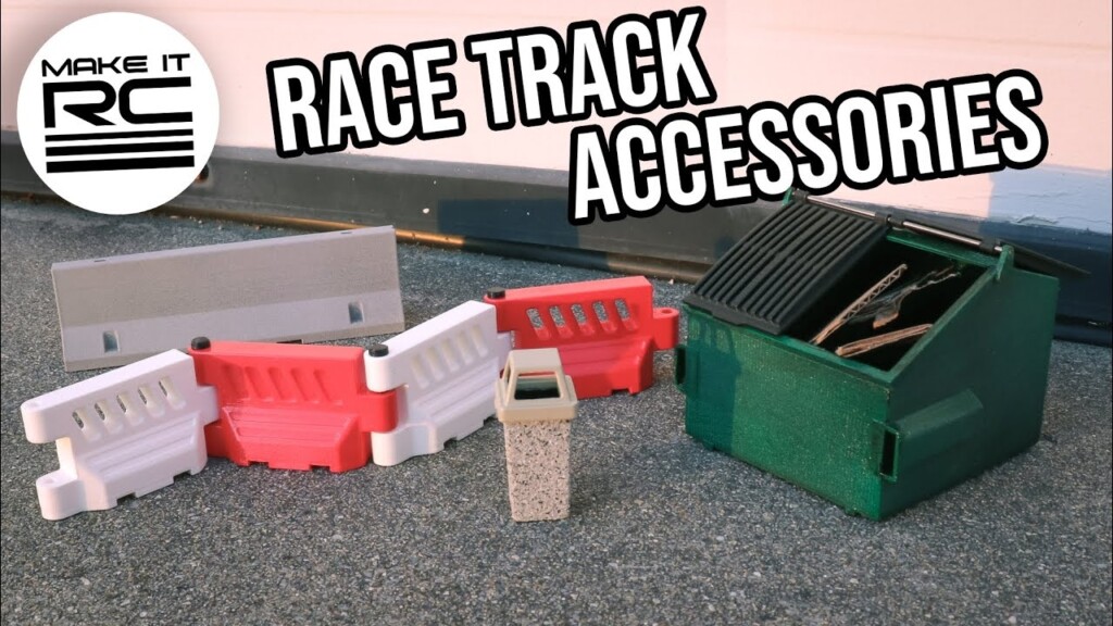 Designing And 3D Printing Barriers Dumpster And Trash Can For RC Race 