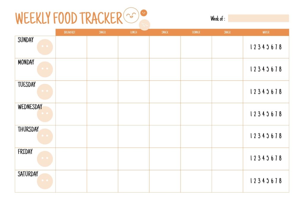 Diet Tracker 10 Free PDF Printables Printablee Solar System 
