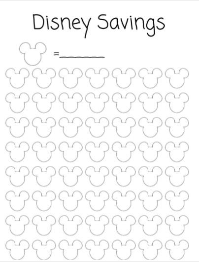 Disney Savings Tracker PRINTABLE Disney Savings Budget Planner 