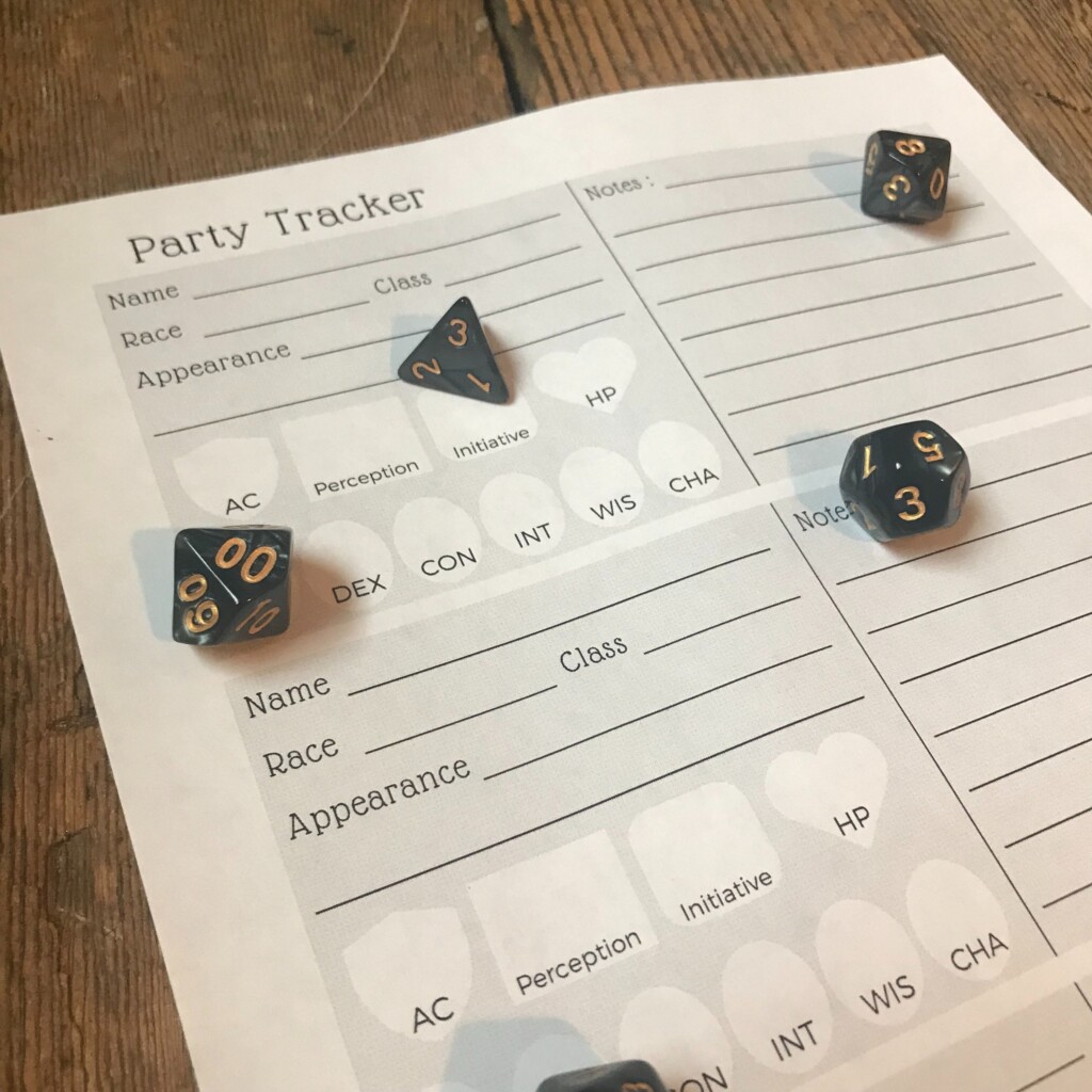 DND Party Tracker Keep Notes On Your Pcs DM Binder Must Have PDF 