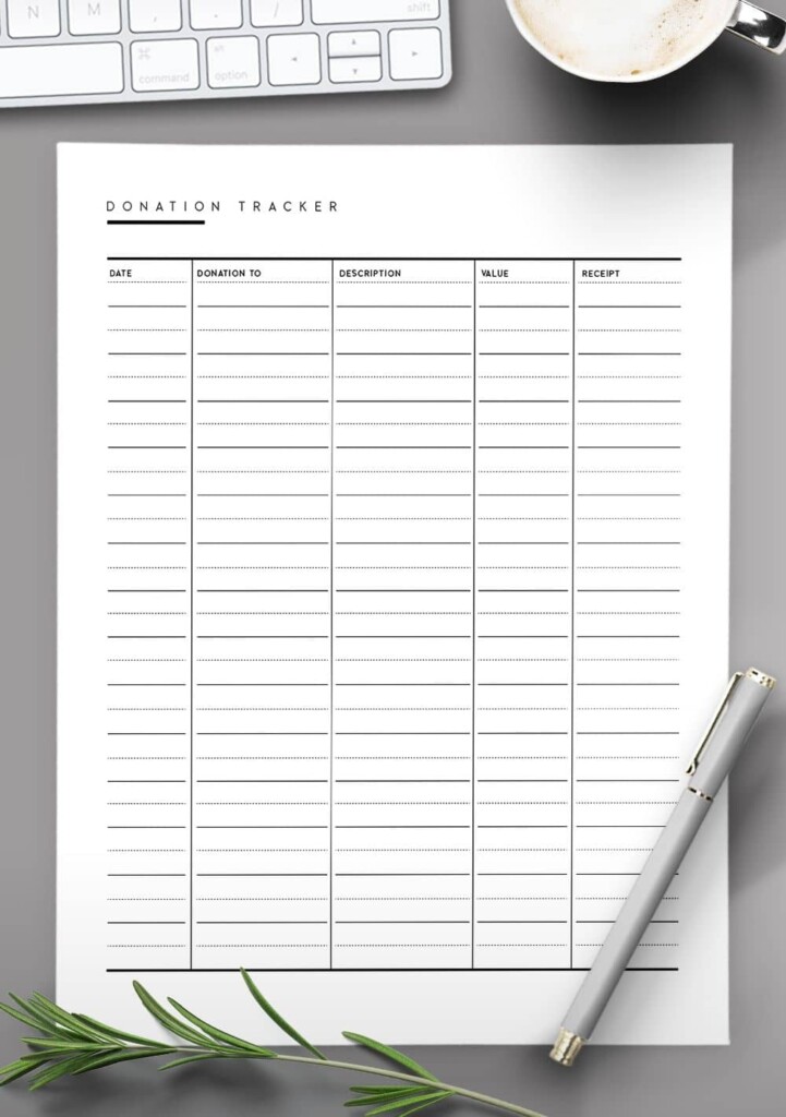 Donation Tracker Template Free
