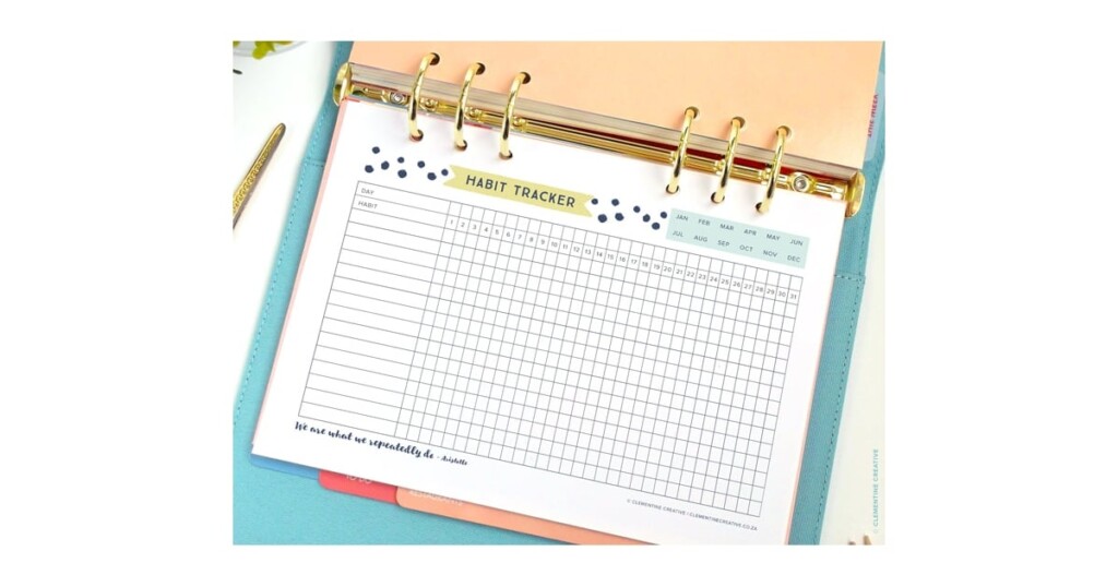 Download Clementine Creative Habit Tracker Free Printable To Do 