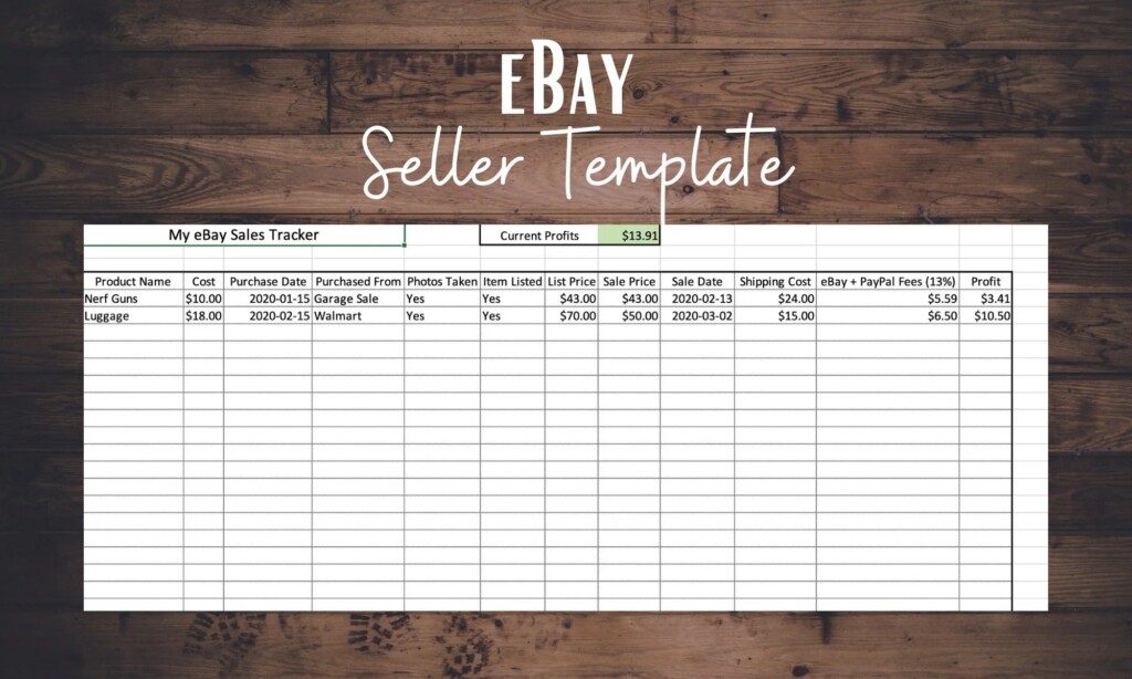 Ebay Sales Template