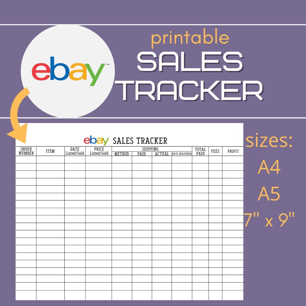 Ebay Sales Tracker Sales Tracker Ebay Sales Report Etsy
