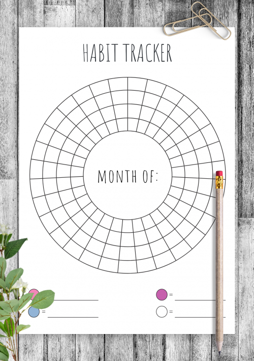 Editable Habit Tracker Monthly Routine And Goals Tracker Floral Habit 