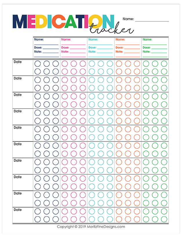 Eds Health Tracker Free Printable James H Allison