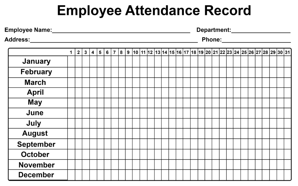 Employee Attendance Tracker Excel Template 2021 Printable Templates