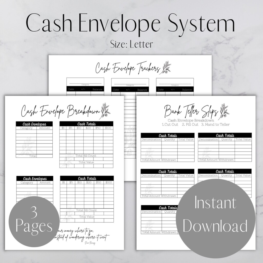 Expense Tracker Envelope Printable Trendsfert