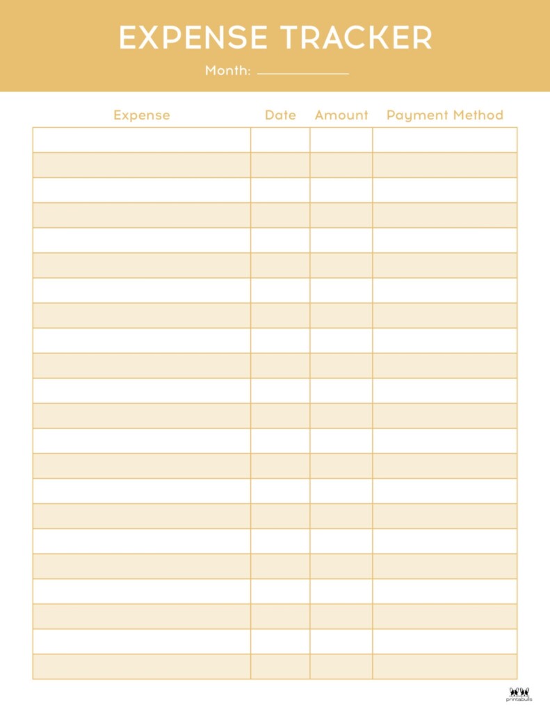 Expense Tracker Printables 20 FREE Options Printabulls