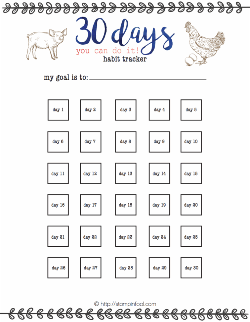 FREE 30 Day Habit Tracker Printable Reach Your Goals With This Sheet
