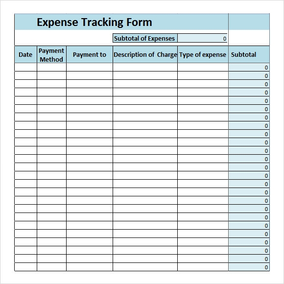 FREE 7 Sample Expense Tracking Templates In PDF MS Word Excel