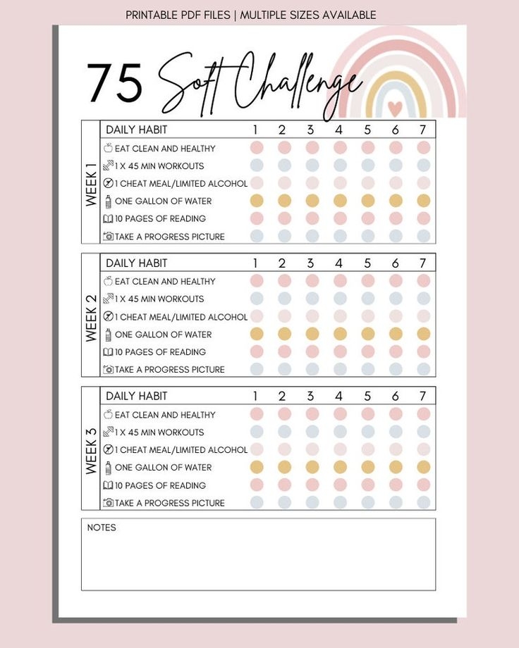 Free 75 Soft Challenge Printable Free Printable Templates