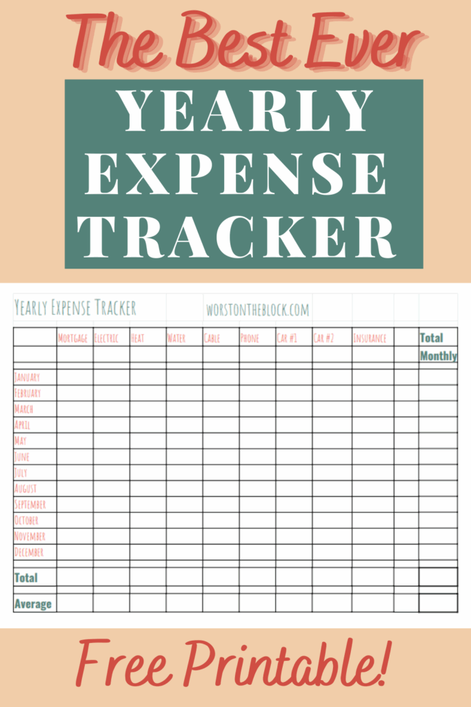 Free Annual Budget Sheet Expense Planner Bullet Journal Worksheet 