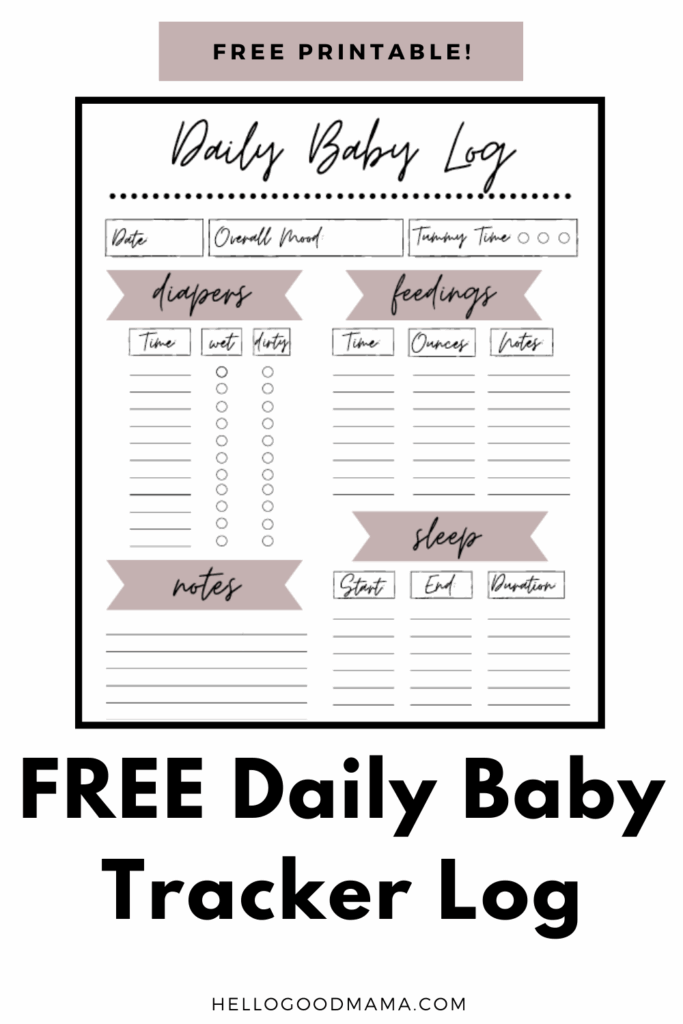 Free Baby Tracker Printable