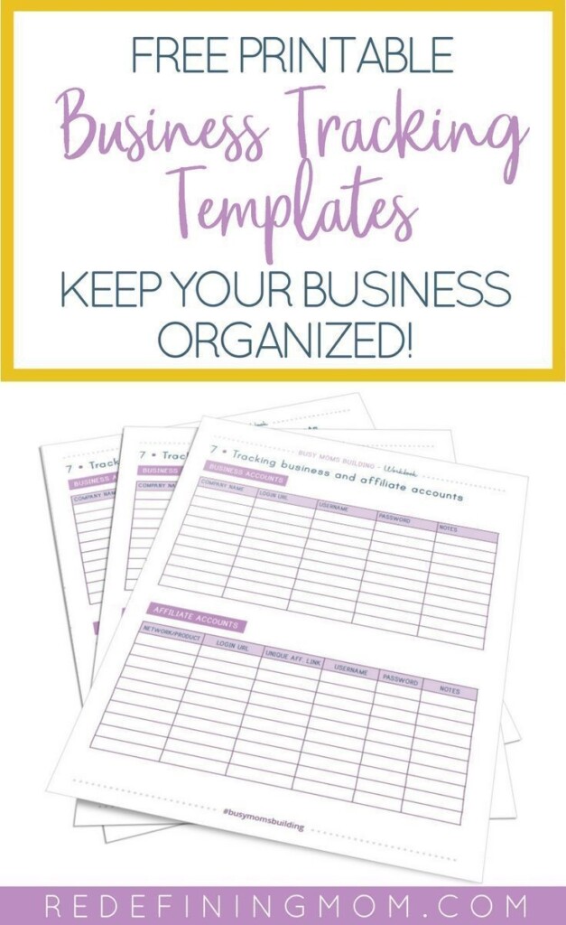 Free Business Tracking Printable Templates Artofit