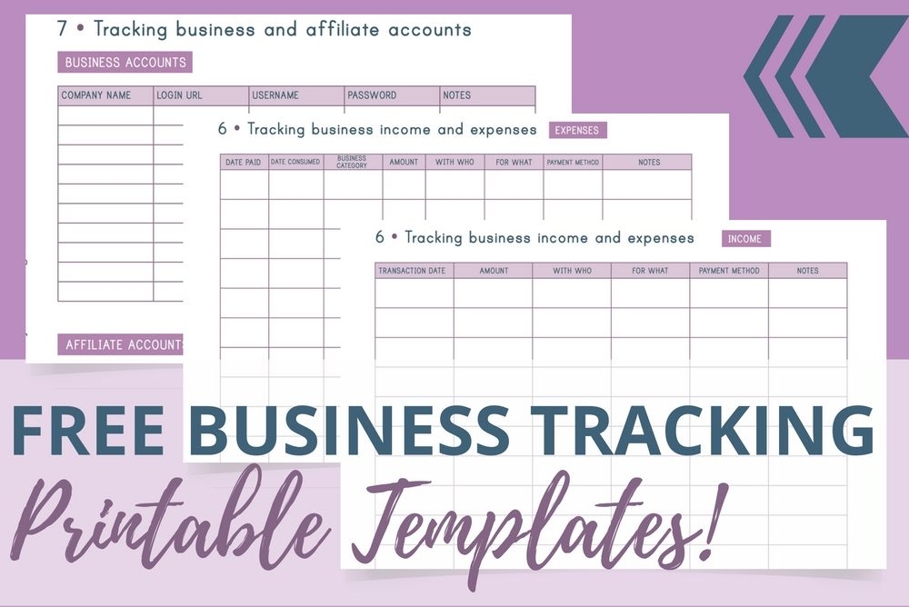FREE Business Tracking Printable Templates Redefining Mom