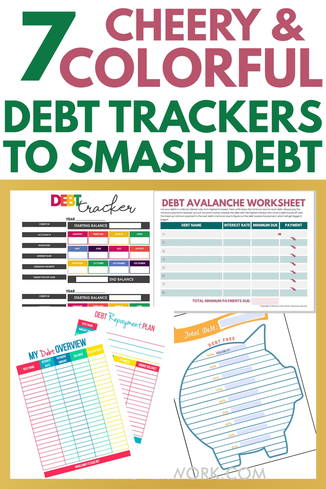 FREE Debt Trackers To Get You Out Of The Red