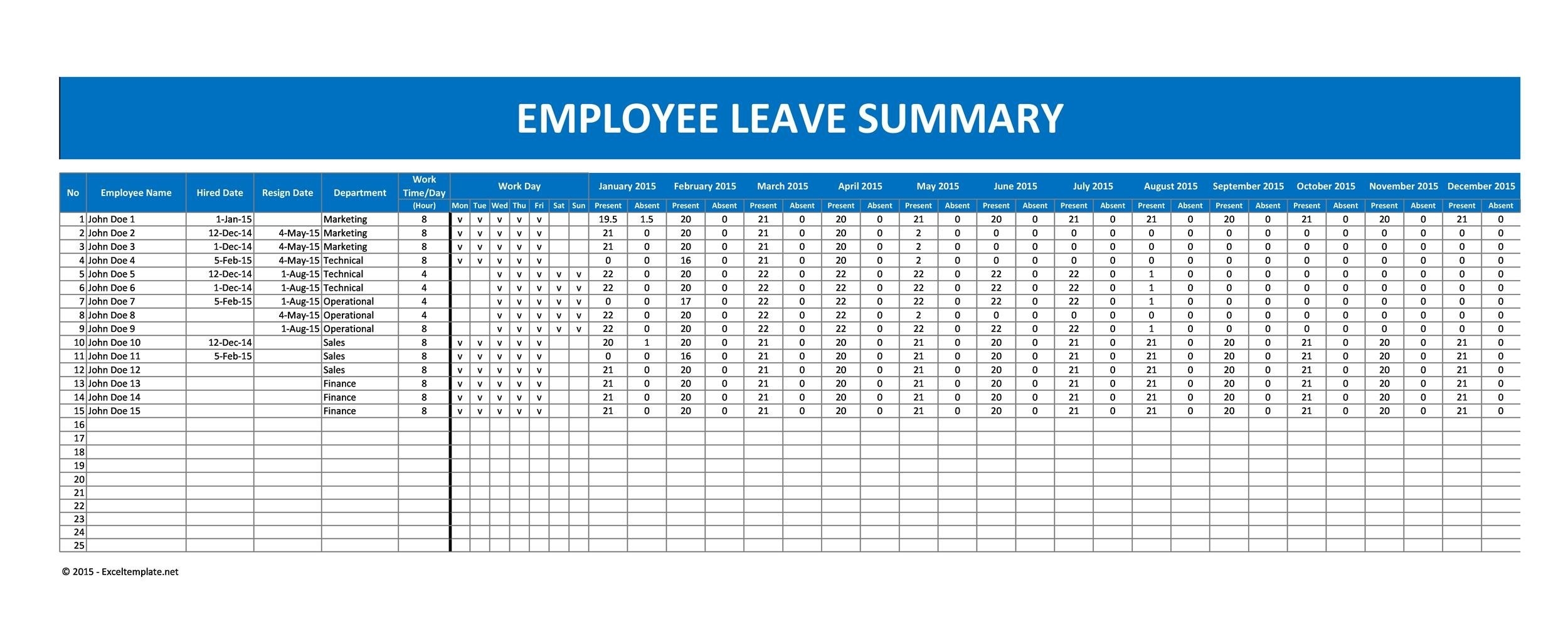Free Employee Vacation Tracker Excel Template 2025 Molly D Tauchert