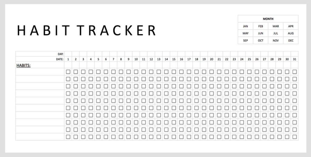 Free Habit Tracker To Help You Reach Your Goals
